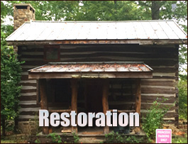 Historic Log Cabin Restoration  Broadway, North Carolina
